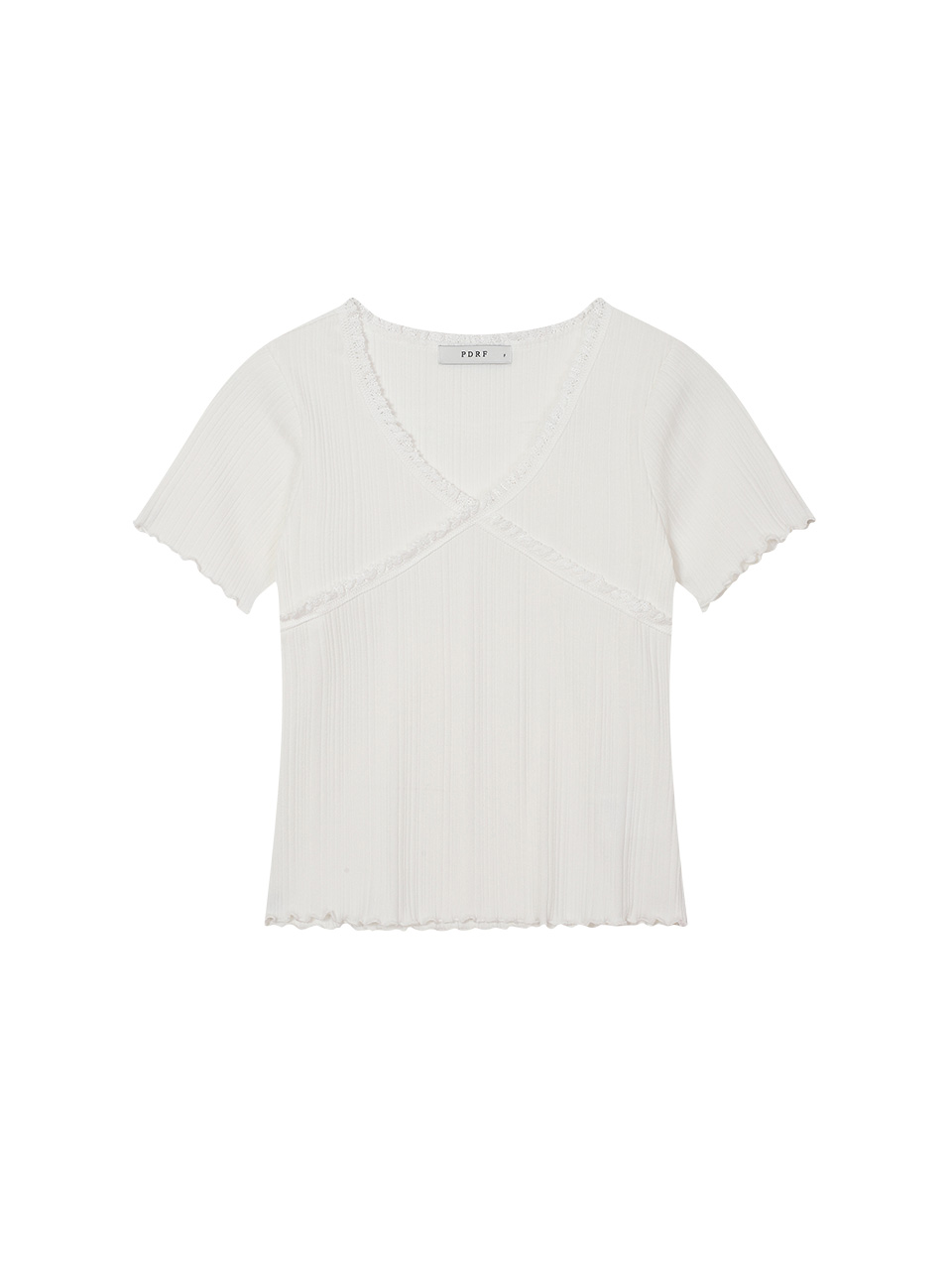 Forming Lace V-neck T-shirt